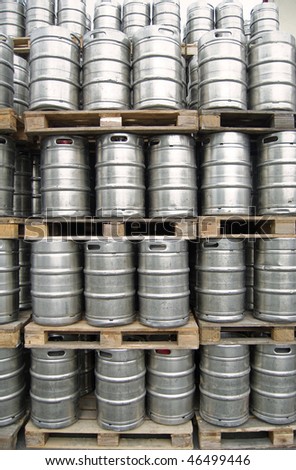 Range of barrels at the open storage