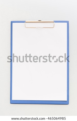 paper clipboard isolated on white background