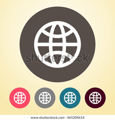Globe Icon in round shape.