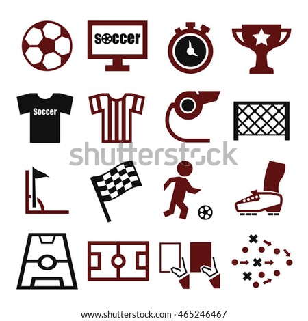 soccer, football icon set