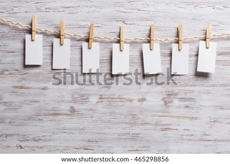 Paper hang on clothesline