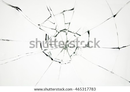 Broken glass on white background ,photo hi resolution  texture backdrop object design 