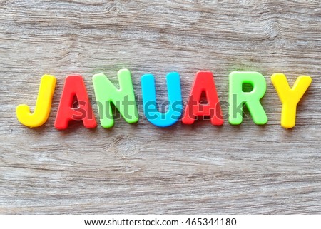 The 12 months of the year. January