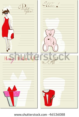 Template for note paper set 2