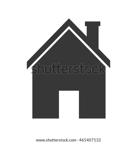 home house silhouette real estate icon. Isolated and flat illustration. Vector graphic