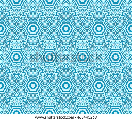 Seamless vector illustration with the image of concentric circles. For the design, printing. Blue.
