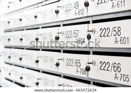 Locker  MailBoxes postal for keep your information, bills,postcard,mails etc