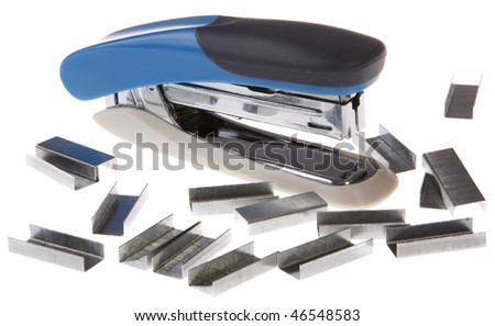 stationery stapler isolated on a white background
