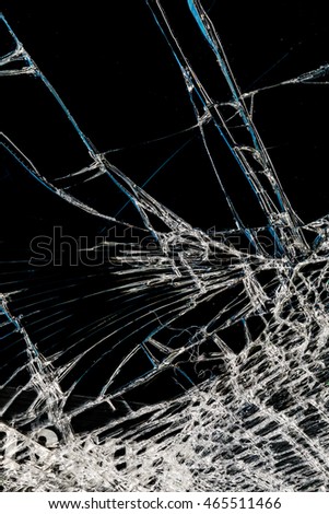 Cracked glass of broken blackhround