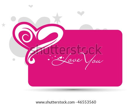 Abstract valentine's day card with space of your text, vector illustration