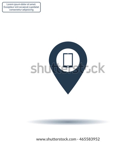 pointer with the phone web icon. vector design