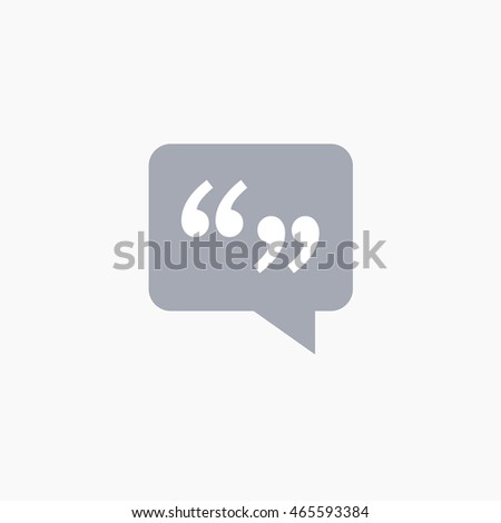 Facebook comment comma Icon Vector. Message Graphic. Social Media User Interface Sign. New notification flat Illustration. FB UI Symbol. 2016 Design