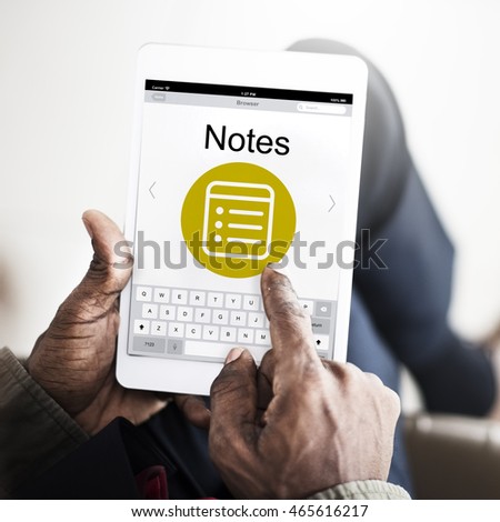 Notes Message Icon Webpage Concept