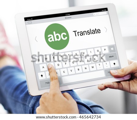 Digital Translate Application Online Concept