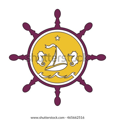 Nautical logo design template