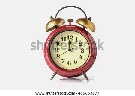 An image of a retro clock showing 12:00 am or pm.