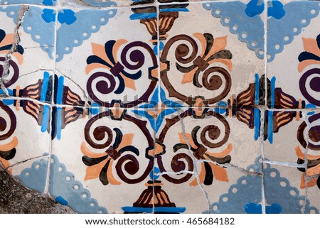 The Typical portuguese tile, ceramic in Porto- Azulejo