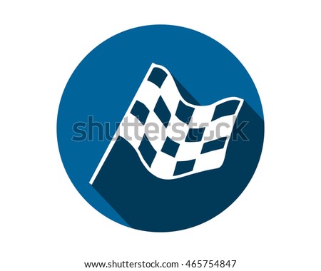 blue race flag icon circle sports equipment tool utensil image vector