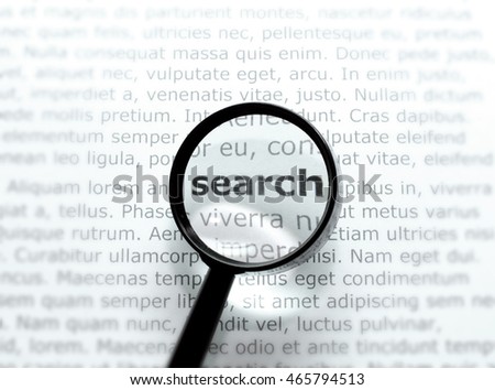 search with magnifying glass Royalty-Free Stock Photo #465794513