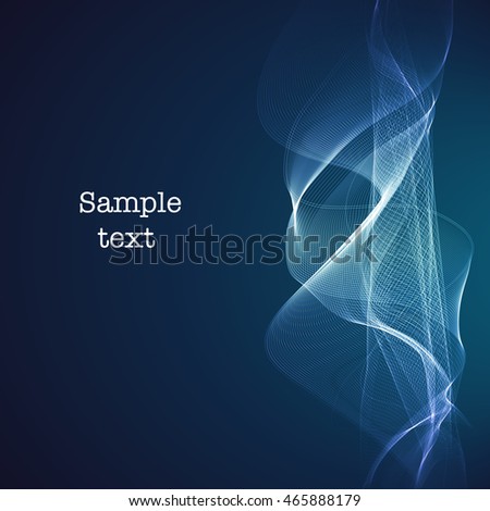 Abstract vector background blue waves eps10
