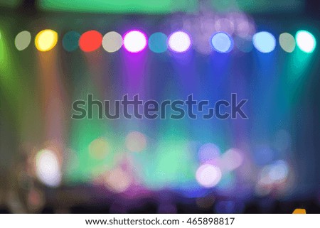 Colorful stage lights blurred background