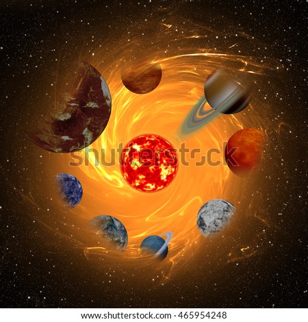 Solar system (Elements of this image furnished by NASA)