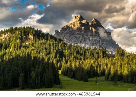 The beautiful mountain at Cortina D'Ampezzo, Italy