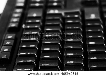 Close up of a computer pc keyboard