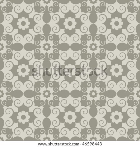 ornamental baroque background, floral seamless vector