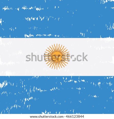 Textured flag of Argentina, Vector illustration