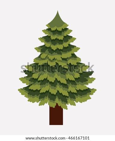 tree pine christmas icon vector graphic illustration