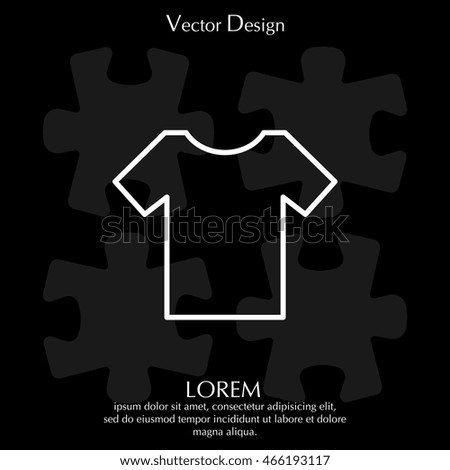 Vector Blank Tshirt Icon Symbol