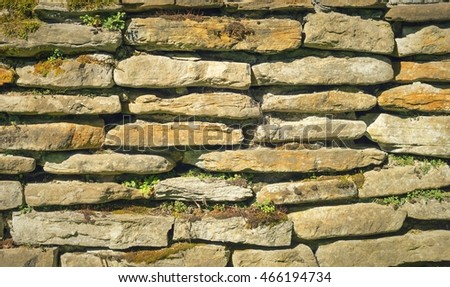 Antique natural stonewall