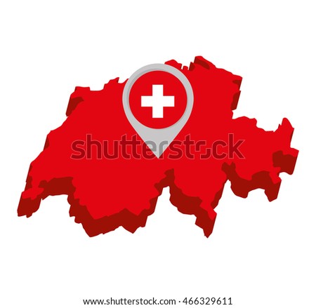 Swiss emblem isolated icon vector illustration graphic