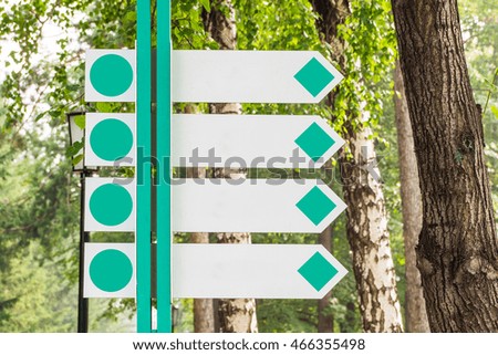 Four fields for the location of your text or advertisement. Oval shape and diamonds for use printed icons. Infographic template of multidirectional pointers on a signpost