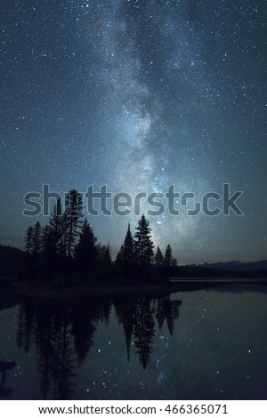 Milky way over Holland Lake.