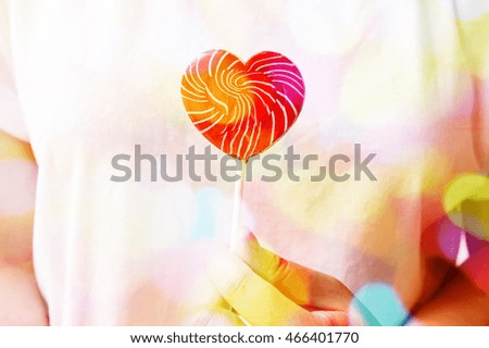 heart lollipop abstract colorful for background