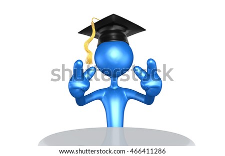 Graduate Character 3D Illustration
