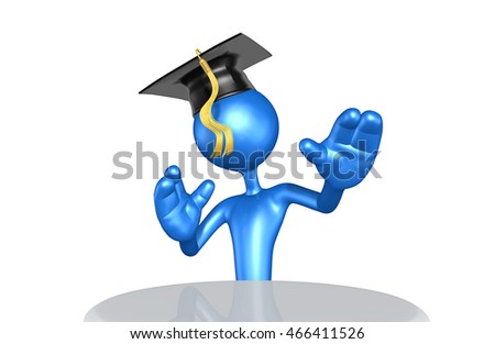 Graduate Character 3D Illustration