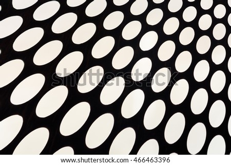 texture of Plastic grille with round holes in varous pattern
