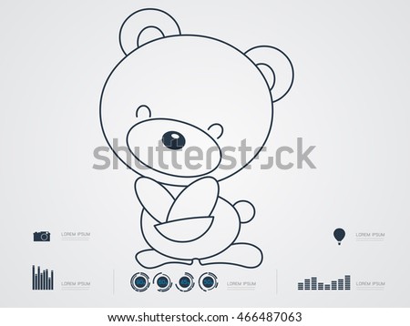 Vector illustration of bear