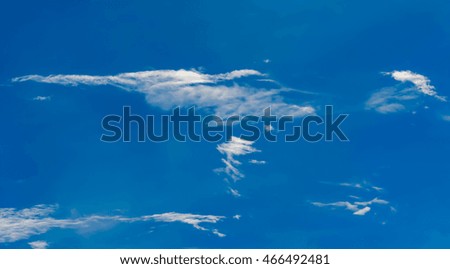 White clouds on the blue sky