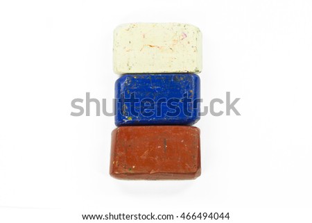 Flag of Russia with wax crayon