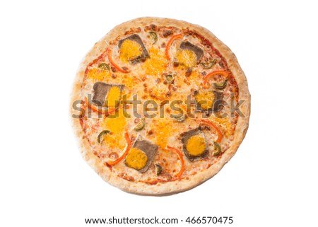 
pizza on a white background isolated 