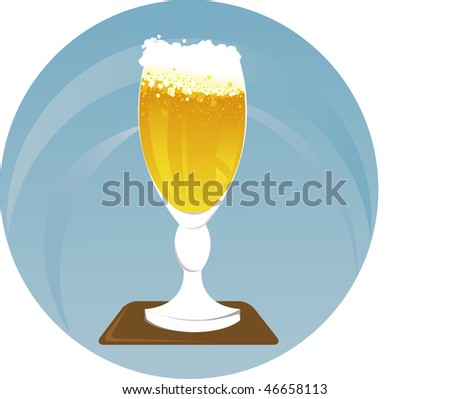 Beer glass. Vector Illustration