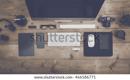 Top view office
