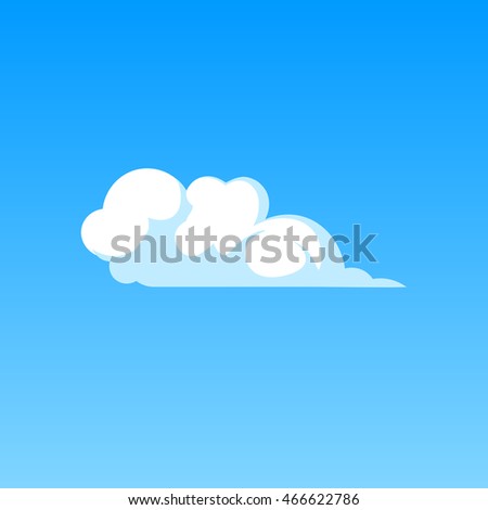 Air clouds , flat illustration