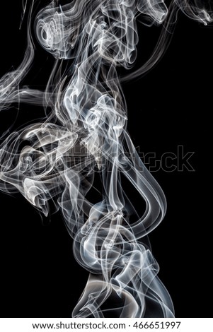 Movement of smoke,Abstract white smoke on black background.