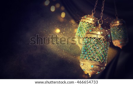 Traditional arabic lantern Royalty-Free Stock Photo #466654733