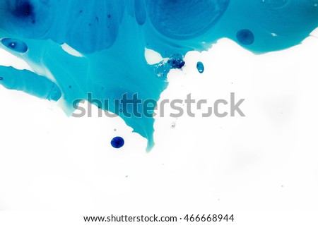 Blue Festive Christmas elegant Abstract artistic forming by blots. Futuristic. Abstract, place for text, the texture mineral makeup  Top view, flat lay with copy space for slogan or text message.